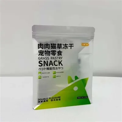 カスタム印刷されたペットスナックフラットバッグ猫と犬のフリーズ-乾燥包装袋再密封可能な包装袋